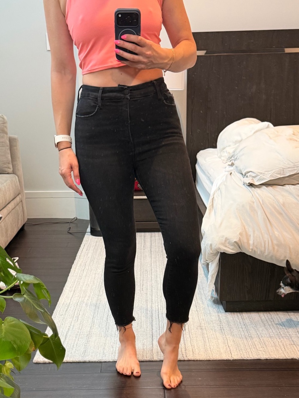 Good American High-Rise Black Skinny Jeans